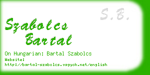 szabolcs bartal business card